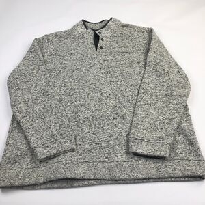 Eddie Bauer 2XL Fleece Men's Quarter Button Pullover Stretch Long Sleeve